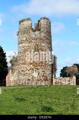 Appleton, Norfolk, zerstörten Turm Norman Rundkirche, Englisch mittelalterliche Kirchen Stockfoto