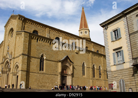 La Cattedrale dei Santi Pietro e Donato, Arezzo, Italien. Stockfoto