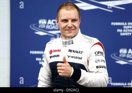 Kanada. 8. Juni 2013. Motorsport: FIA Formula One World Championship 2013, Grand Prix von Kanada, #17 Valtteri Bottas (FIN, Williams F1 Team), Credit: Dpa picture-Alliance/Alamy Live News Stockfoto