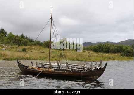 Lofotr Wikingermuseum Borg, Bøstad, Lofoten, Nordland, Norwegen Stockfoto