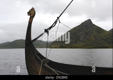 Lofotr Wikingermuseum Borg, Bøstad, Lofoten, Nordland, Norwegen Stockfoto