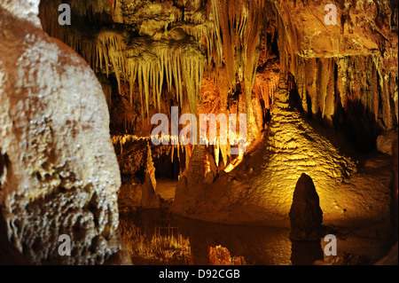 Schmelzstein JAMA Baredine Höhle, Porec, Istrien, Kroatien, Europa Stockfoto