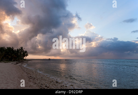 Sunrise - Seven Mile Beach, Grand Cayman Stockfoto