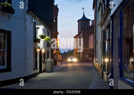 Keswick nachts, Nationalpark Lake District, Cumbria, England UK Stockfoto