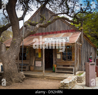 Kultige Americana, das Postamt Luckenbach in Zentral-Texas Stockfoto