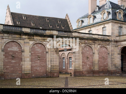 Detail von der Kathedrale und dem Palais Rohan in Straßburg (Elsass/Frankreich) Stockfoto