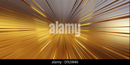 Schwindende Perspektive der nahtlose goldenen Linien Stockfoto