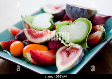 Studioaufnahme von Salat Stockfoto