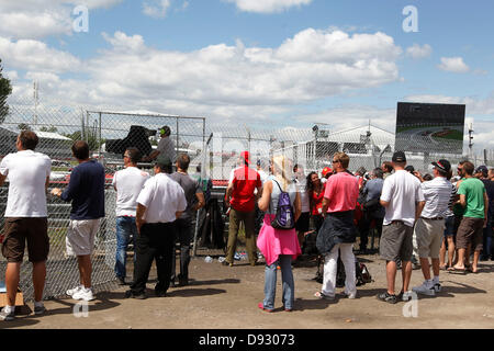 Montreal, Kanada. 9. Juni 2013. Motorsport: FIA Formula One World Championship 2013, Grand Prix von Kanada, Fans Credit: Dpa picture-Alliance/Alamy Live News Stockfoto