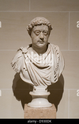 Kaiser Léon, Büste in Marmor 470 nach JC; Paris-Louvre-Museum Stockfoto