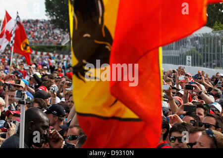 Montreal, Kanada. 9. Juni 2013. Motorsport: FIA Formula One World Championship 2013, Grand Prix von Kanada, Fans Credit: Dpa picture-Alliance/Alamy Live News Stockfoto