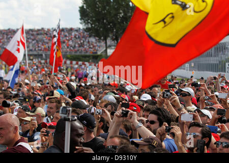 Montreal, Kanada. 9. Juni 2013. Motorsport: FIA Formula One World Championship 2013, Grand Prix von Kanada, Fans Credit: Dpa picture-Alliance/Alamy Live News Stockfoto