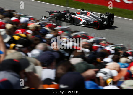 Montreal, Kanada. 9. Juni 2013. Motorsport: FIA Formula One World Championship 2013, Grand Prix von Kanada, #11 Nico Hülkenberg (GER, Sauber F1 Team), Credit: Dpa picture-Alliance/Alamy Live News Stockfoto