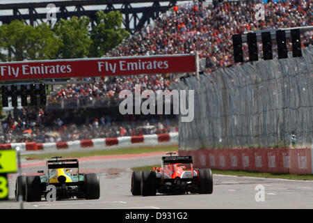 Montreal, Kanada. 9. Juni 2013. Motorsport: FIA Formula One World Championship 2013, Grand Prix von Kanada, #20 Charles Pic (FRA, Caterham F1 Team), #23 Max Chilton (GBR, Marussia F1 Team), Credit: Dpa picture-Alliance/Alamy Live News Stockfoto
