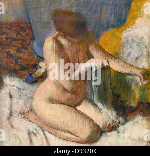 Edgar Degas La Sortie de Bain - Bad XIX Jahrhundert Paris - Louvre-Museum Stockfoto