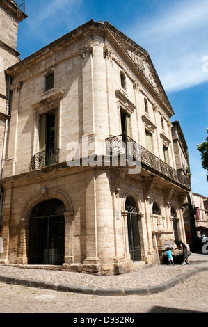 Die konsularischen Haus in Place Gambetta, Pézenas, Languedoc, Frankreich. Stockfoto