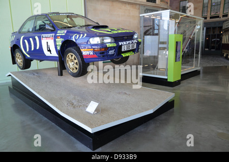 Subaru Impreza, Rally Car, verwendet durch Colin McRae, Riverside Museum, Glasgow, Scotland, UK Stockfoto