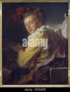 Jean-Honoré Fragonard La Musique - M. De La Bretèche Französisch Schule 1769 Museum Louvre - Paris Stockfoto