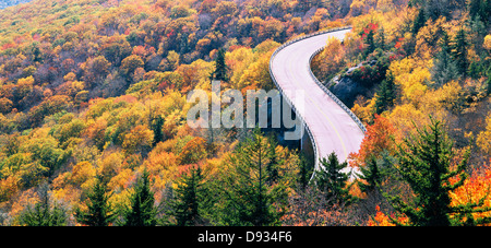 Landschaft von Blue Ridge Parkway, North Carolina, USA. Stockfoto