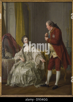 Louis-Michel van Loo Portrait du Marquis de Marigny et de sa Femme 1769 Französisch Schule Museum Louvre - Paris Stockfoto