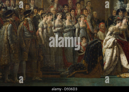 Jacques-Louis David Le Sacre de Napoléon - die Krönung von Napoleon retail-1805-1807 XIX th Jahrhundert Französisch Schule Louvre Mus Stockfoto