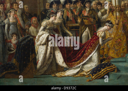 Jacques-Louis David Le Sacre de Napoléon - die Krönung von Napoleon retail-1805-1807 XIX th Jahrhundert Französisch Schule Louvre Mus Stockfoto