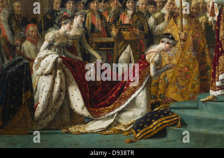 Jacques-Louis David Le Sacre de Napoléon - die Krönung von Napoleon retail-1805-1807 XIX th Jahrhundert Französisch Schule Louvre Mus Stockfoto