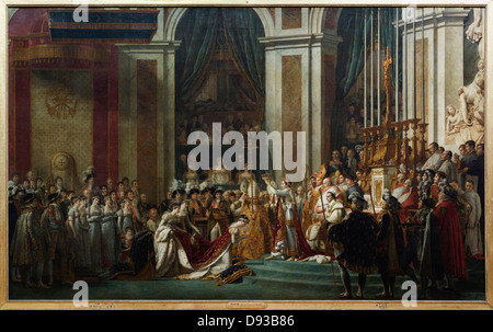 Jacques-Louis David Le Sacre de Napoléon - die Krönung von Napoleon 1805 - 1807 XIX th Jahrhundert Französisch Schule Louvre Museum Stockfoto