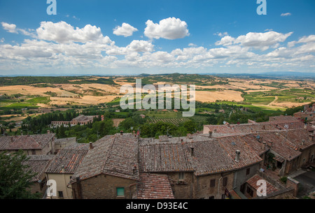 Panorama von Montepulciano, Toskana, Italien Stockfoto