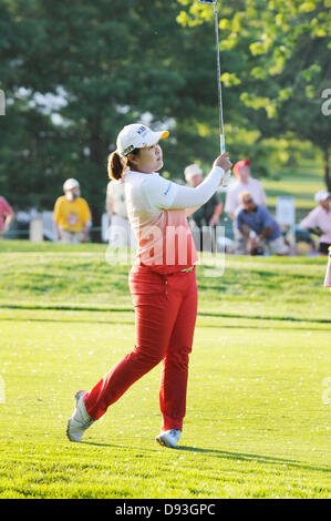 9. Juni 2013 - Pittsford, NY, Vereinigte Staaten von Amerika - 9. Juni 2013: Inbee Park aus Südkorea gewinnt die Wegmans LPGA Championship 2013 in Pittsford, NY. Stockfoto