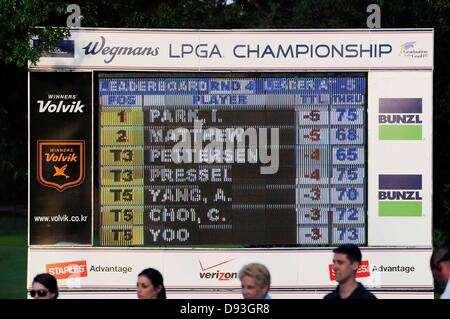 9. Juni 2013 - Pittsford, NY, Vereinigte Staaten von Amerika - 9. Juni 2013: Inbee Park aus Südkorea gewinnt die Wegmans LPGA Championship 2013 in Pittsford, NY. Stockfoto