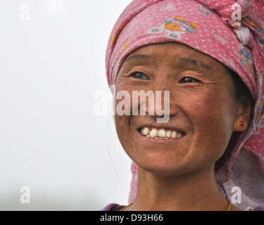 Darjeeling, Westbengalen, Indien Porträt einer Frau Stockfoto