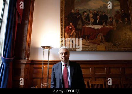 London, UK. 10. Juni 2013.  Bild zeigt Fatih Birol, Chefökonom und Leiter der globalen Energiewirtschaft bei der Internationalen Energieagentur-Konferenz heute in London, UK. Stockfoto