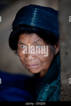 Khmu Minderheit Frau, Xieng Khouang, Laos Stockfoto