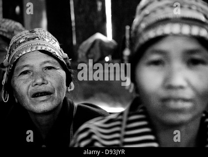 Akha Minderheiten, Ban Ta Mi, Laos Stockfoto