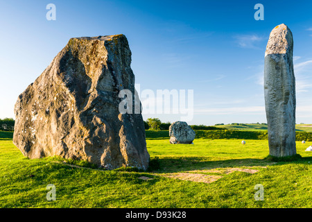 Steinen von Avebury in Wiltshire Stockfoto