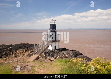 Battery Point Lighthouse, Portishead, Somerset, England, Großbritannien Stockfoto