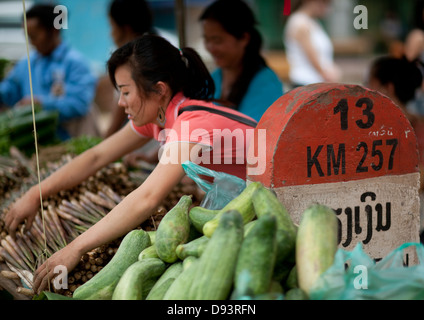 Hmong-Minderheit Markt, Luang Prabang, Laos Stockfoto