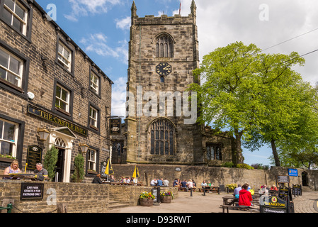 Holy Trinity Church in Skipton Pfarrkirche. North Yorkshire England Nord-West. Stockfoto