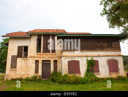 Alte französische Haus im Kolonialstil, Thakhek, Laos Stockfoto