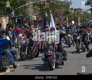 Vietnam-Veteran und Mitglied der Patriot Guard Fahrer auf der Memorial Day Parade in Bay Ridge; Brooklyn; NY. Stockfoto