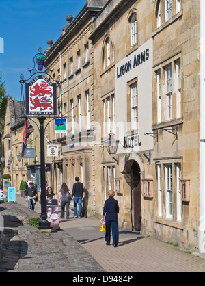 LYGON ARMS Chipping Campden High Street, einschließlich Lygon Arms Hotel Cotswolds, Großbritannien Stockfoto