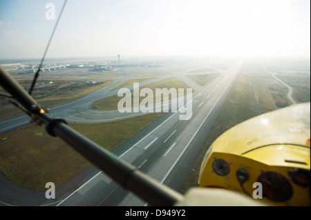 Ein kleines Flugzeug Suchmaschinenliste, Arlanda, Stockholm, Schweden. Stockfoto