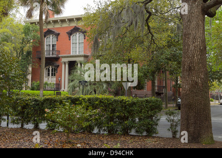 Mercer-Williams Haus, Monterey Platz, Savannah, Georgia. Stockfoto