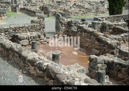 Capernaum Ruinen Meer Galiläa Israel Stockfoto