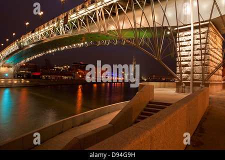 Blick über die Moskwa mit Brücke, Kathedrale von Christus der Erlöser ehemalige Schokoladenfabrik und Peter der große Statue Moskau Stockfoto