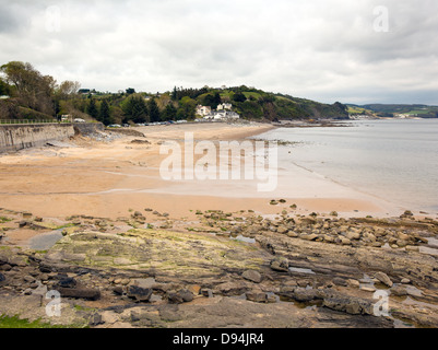 Wisemans Brücke von Pembrokeshire Wales in Pembrokeshire Coast National Park, in der Nähe von Saundersfoot und auf dem Küstenpfad Stockfoto