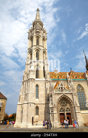 Historische Matyas Kirche in Budapest, Ungarn. Stockfoto