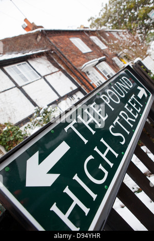 Cookham Hautpstraße Straßenschild England UK Stockfoto