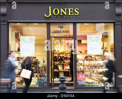 Jones Schuhmacher auf den Königsweg, Chelsea, London. Stockfoto